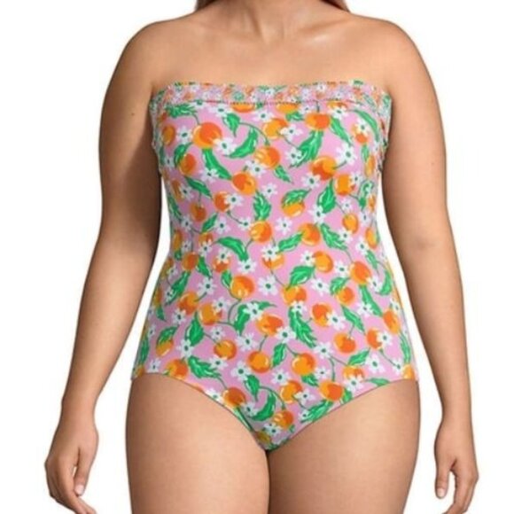 Lands' End Other - LANDS' END X DRAPER JAMES one piece bandeau swimsuit size 4